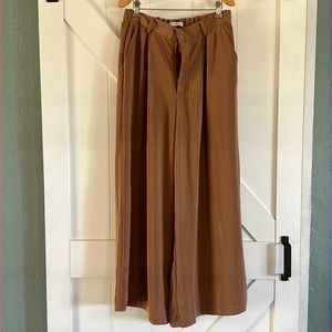 Palazzo pants size medium brown silky